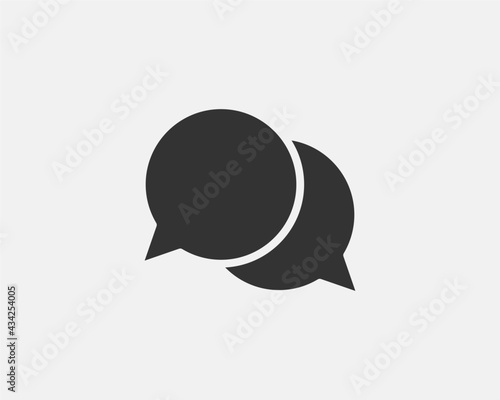 Chat icon vector design element. Talk bubble speech sign. Dialogue balloon.