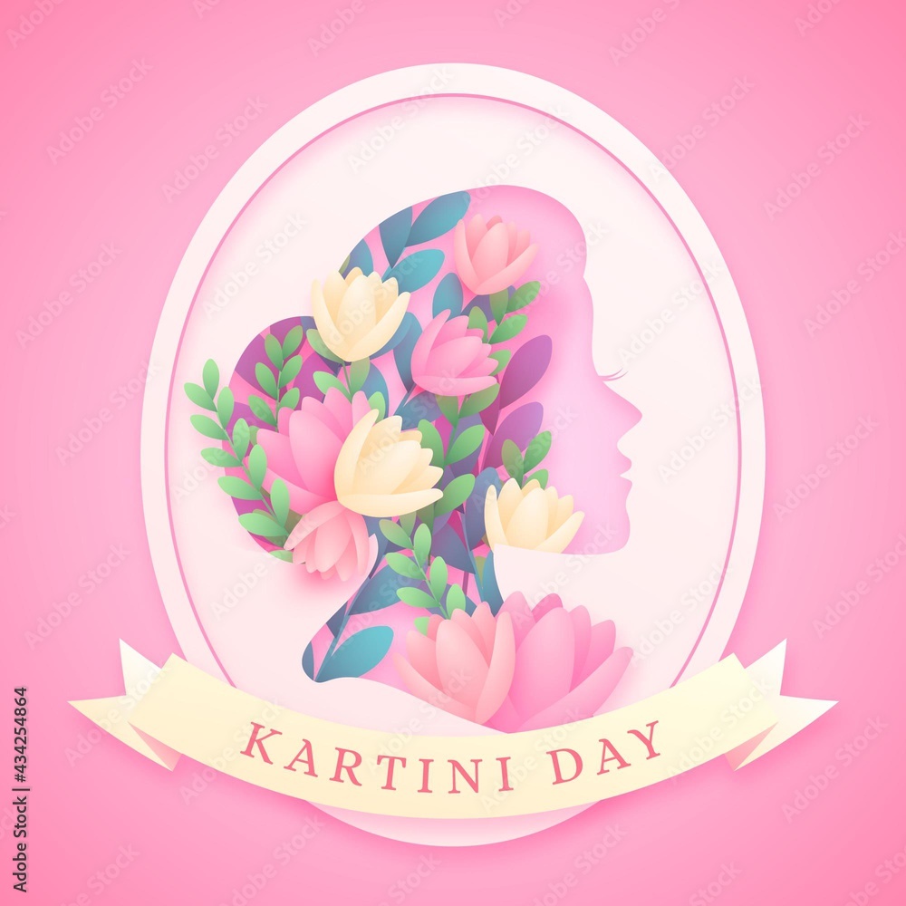 Kartini Day Illustration Paper Style