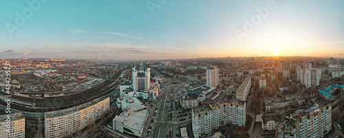 Aerial drone panorama view of Chisinau, Moldova © frimufilms