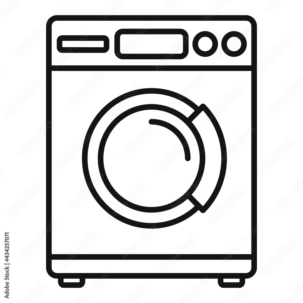 Tumble dryer icon, outline style Tumble dryer icon, outline style