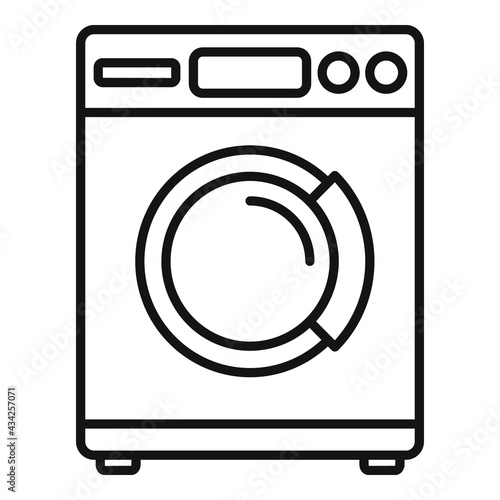Tumble dryer icon, outline style photo
