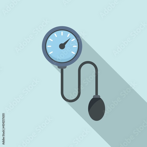 Blood presure tool icon, flat style