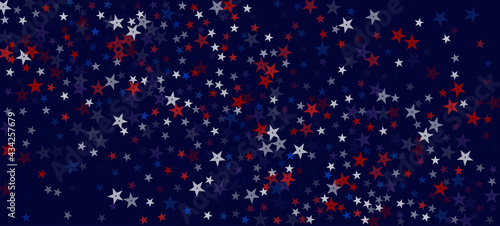 National American Stars Vector Background. USA Labor President's 4th of July Veteran's Memorial Independence 11th of November Day
