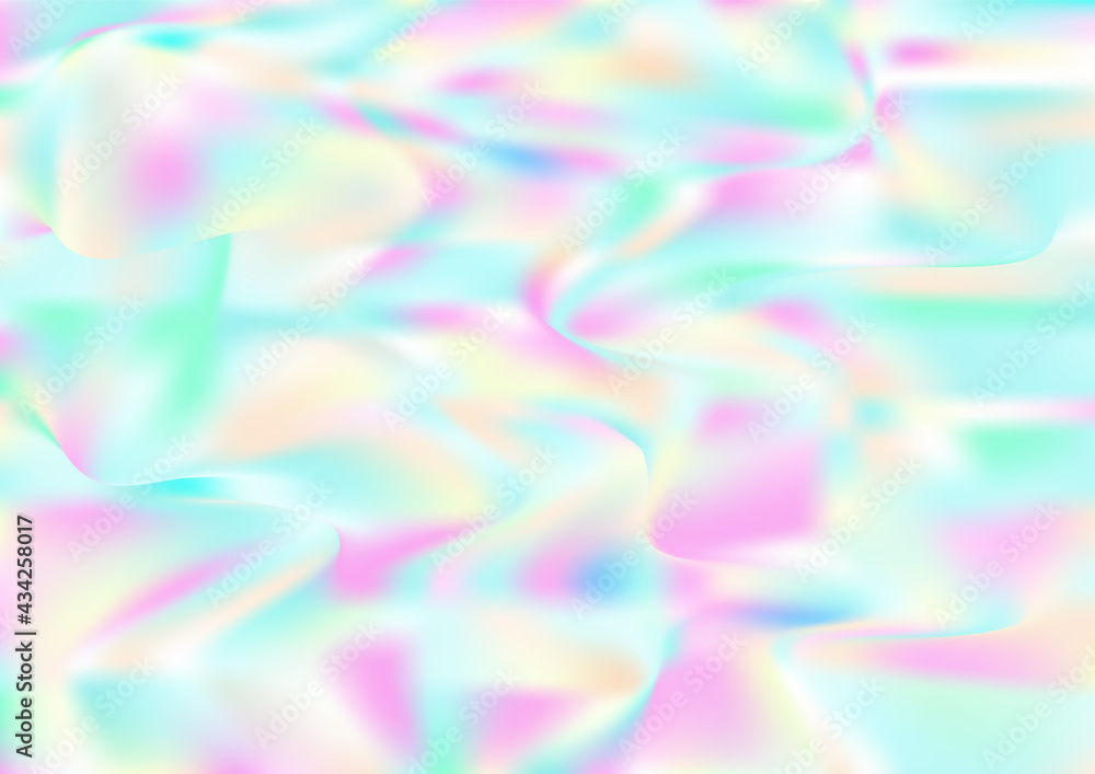 Obraz premium Holograph Dreamy Banner. Rainbow Overlay Hologram Cover. Unfocused