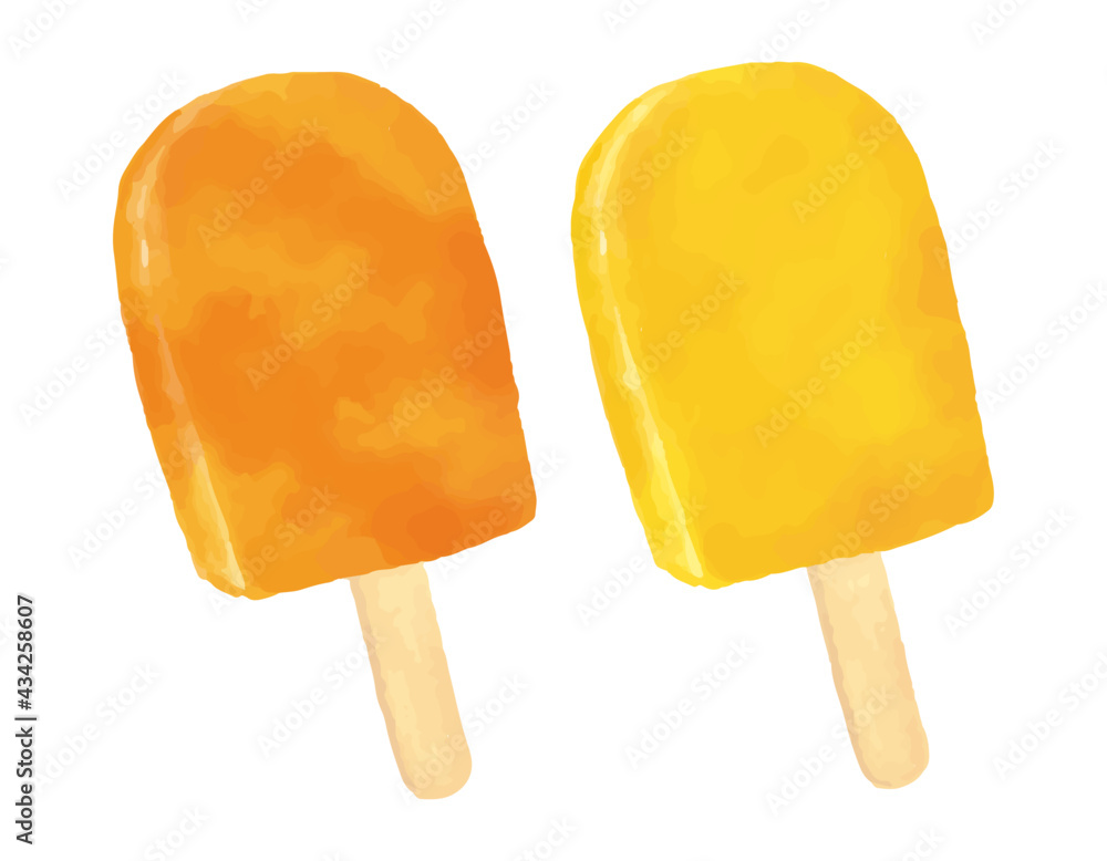アイスキャンディーの水彩イラスト Stock Vector Adobe Stock アイスキャンディーの水彩イラスト Stock Vector Adobe Stock