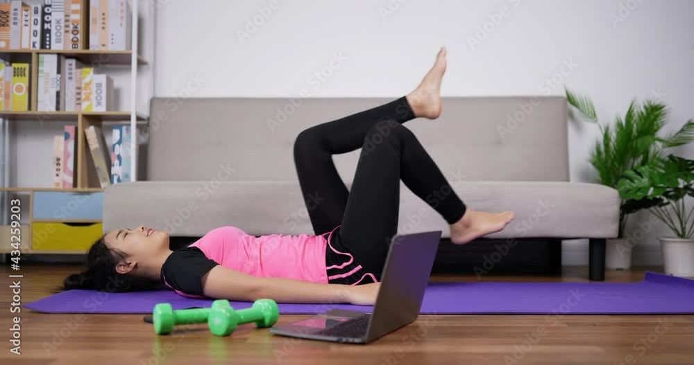 woman exercise with trainer online woman exercise with trainer online