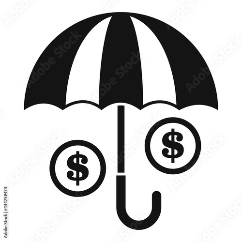 Retirement profit protection icon, simple style
