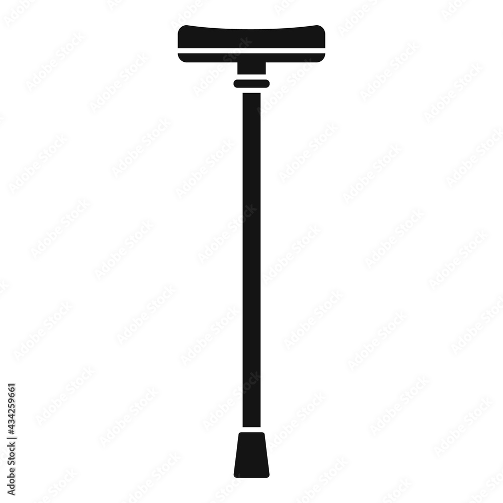 Walking stick icon, simple style Walking stick icon, simple style