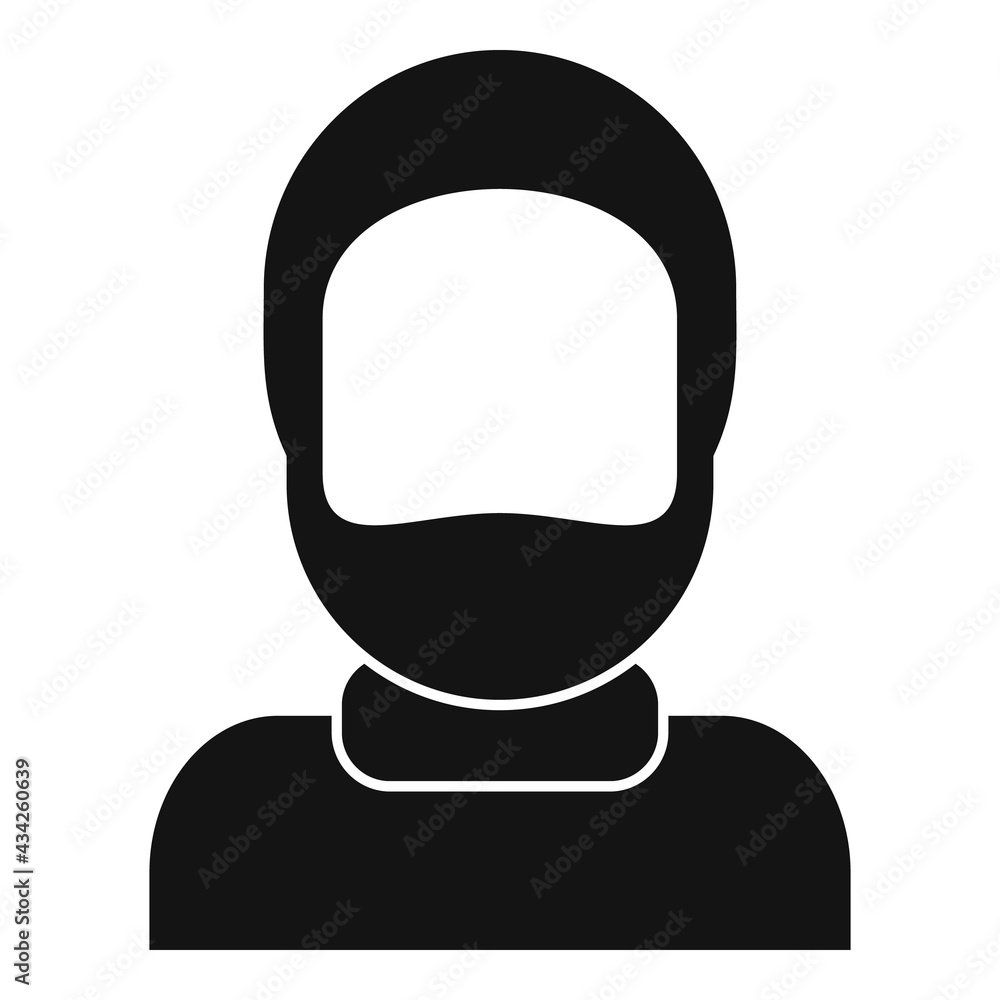 Retirement grandpa icon, simple style Retirement grandpa icon, simple style