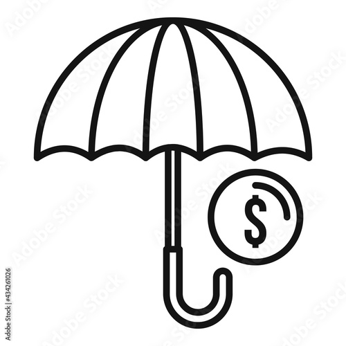 Retirement profit protection icon, outline style