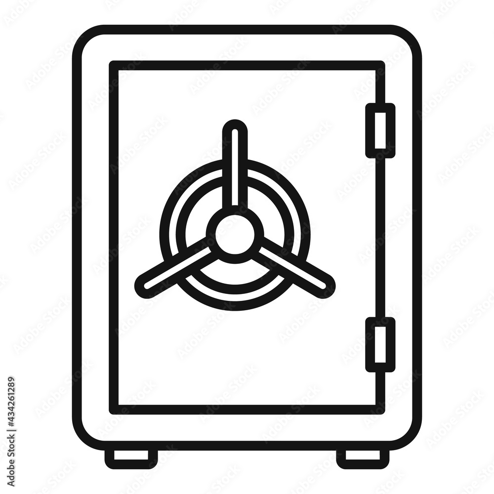 Home money safe icon, outline style Home money safe icon, outline style
