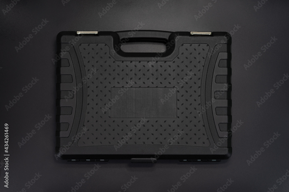 Toolset case on black background Toolset case on black background