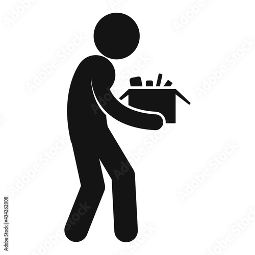 Jobless manager icon, simple style