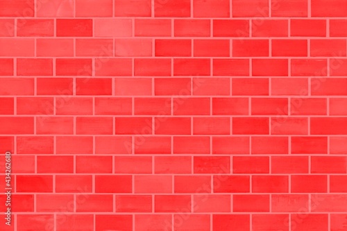 Modern red brick wall texture for background © torsakarin
