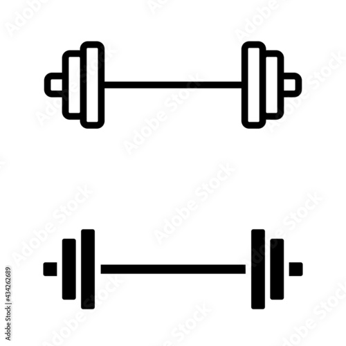 Gym icon vector set. body building illustration sign collection. Weightlifting symbol or logo.