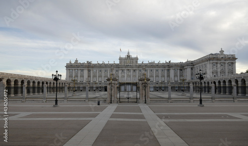 Royal Palace of Madrid, Spain, in the morning