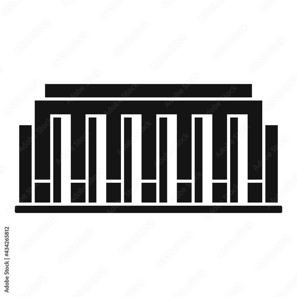 Parliament construction icon, simple style Parliament construction icon, simple style