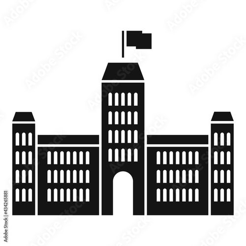 Parliament hall icon, simple style