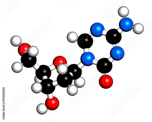 Decibatine drug molecule. 3D rendering.