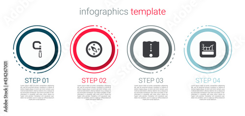 Set Micrometer, Compass, Depth measurement and Graph, schedule, chart, diagram. Business infographic template. Vector