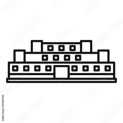 Town parliament icon, outline style