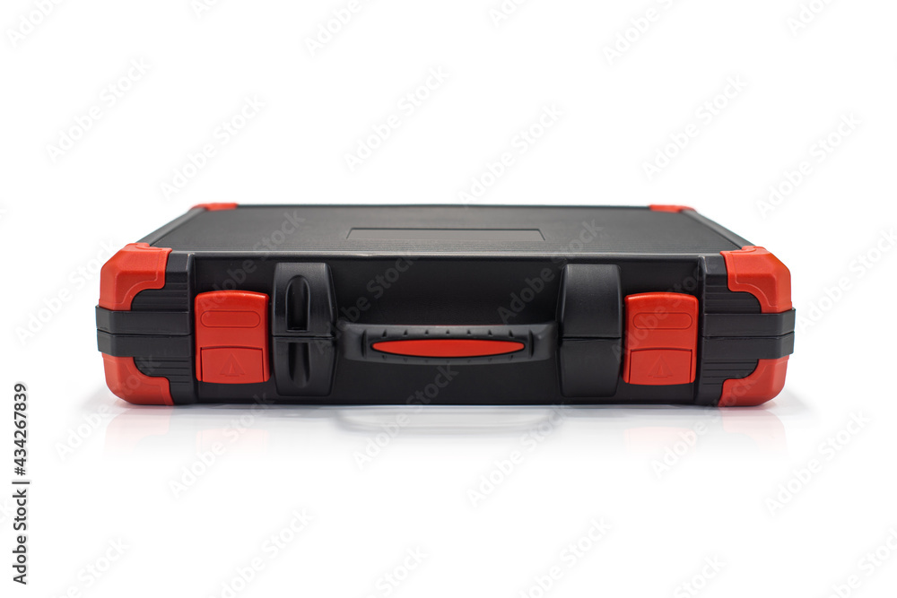 plastic toolbox on white background plastic toolbox on white background