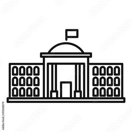 Parliament court icon, outline style