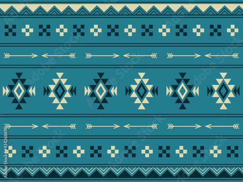 南米風のネイティブパターンの背景素材