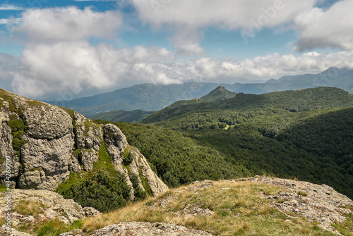Panorama on the mountains of Val d'Aveto, Liguria, Italy