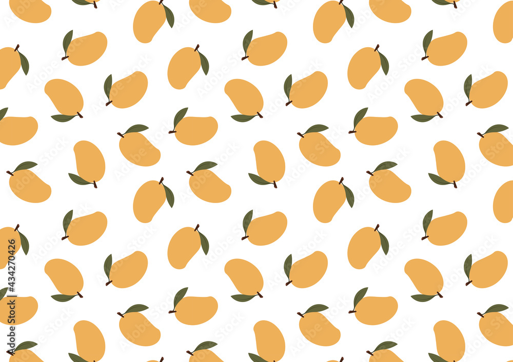 Mango pattern wallpaper. Mango symbol vector. Mango pattern wallpaper. Mango symbol vector.