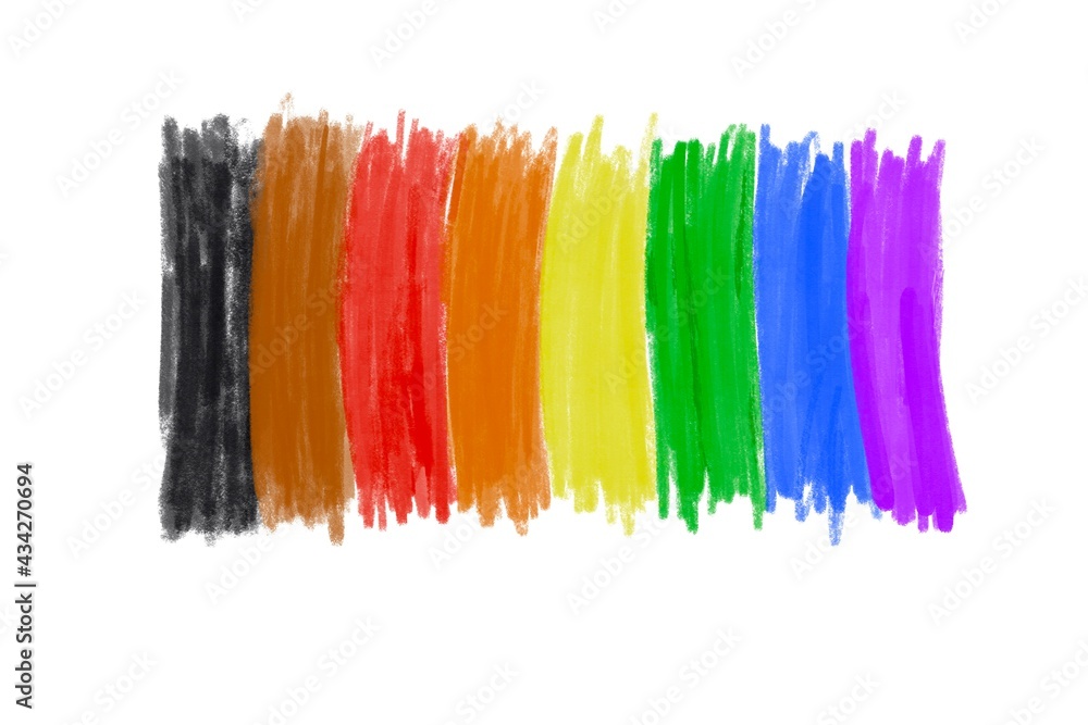 Drawing lines in rainbow colours, concept for celebration of lgbtqai communities in pride month or in June around the world. Drawing lines in rainbow colours, concept for celebration of lgbtqai communities in pride month or in June around the world.