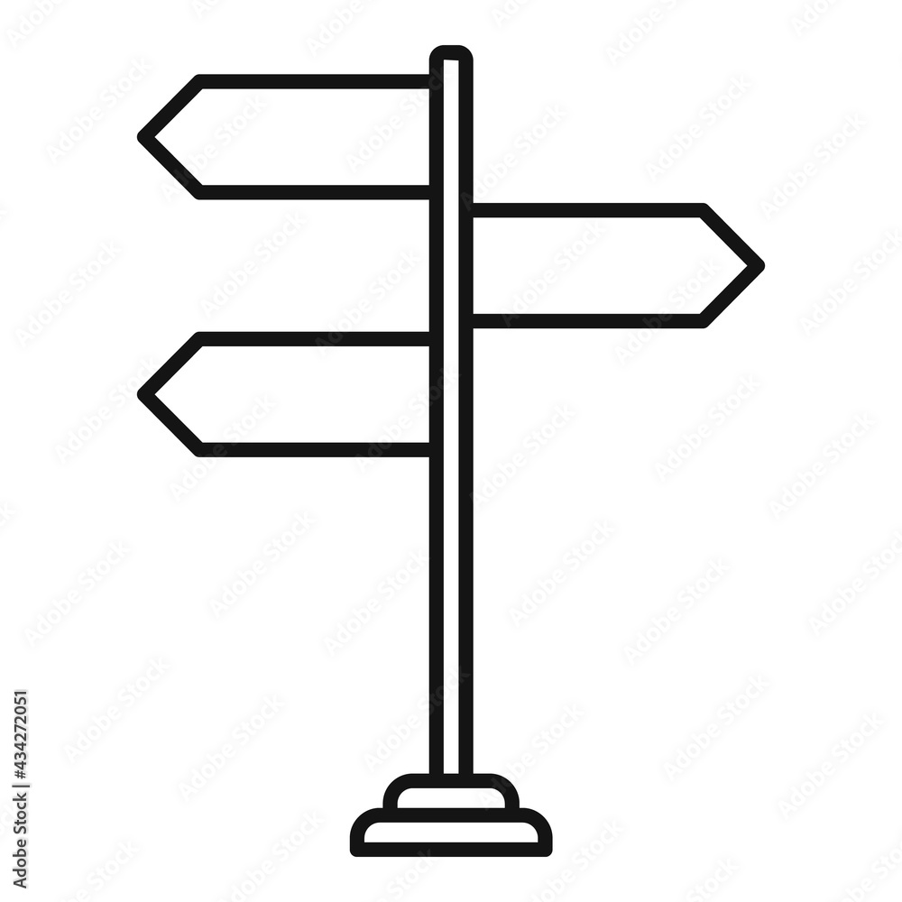 Travel directions icon, outline style Travel directions icon, outline style