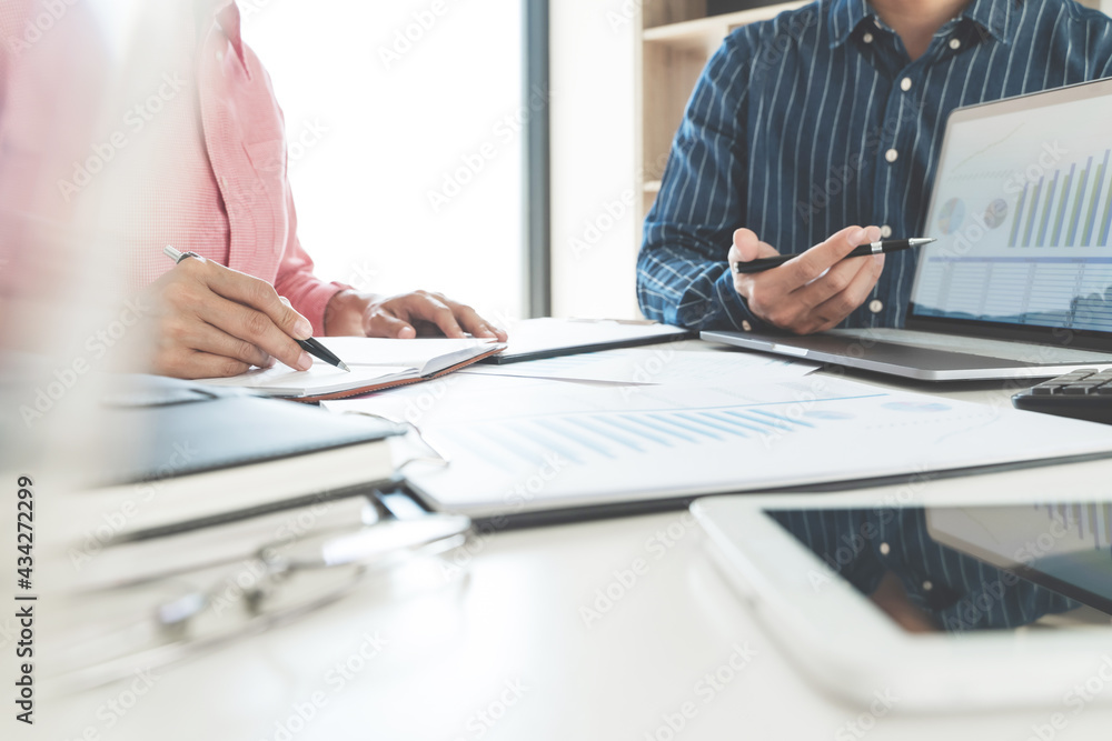 Diversity Startup team working with new project in modern meeting room..