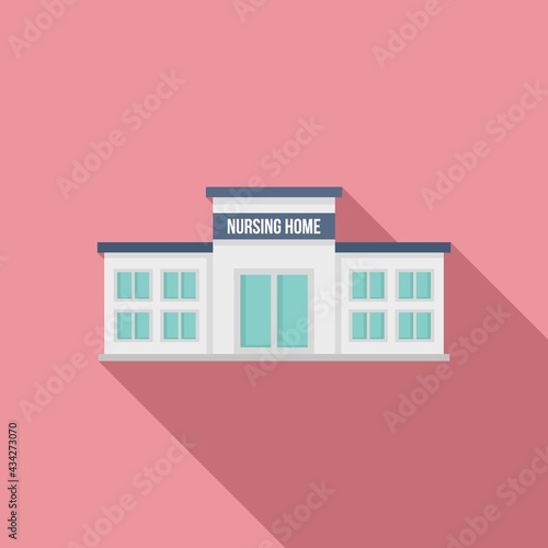 Nursing home icon, flat style