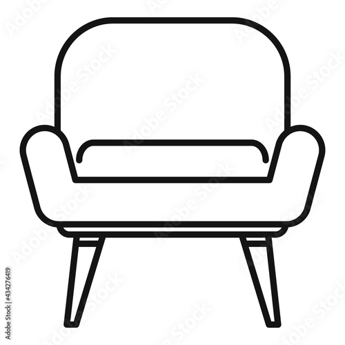 Nursing armchair icon, outline style