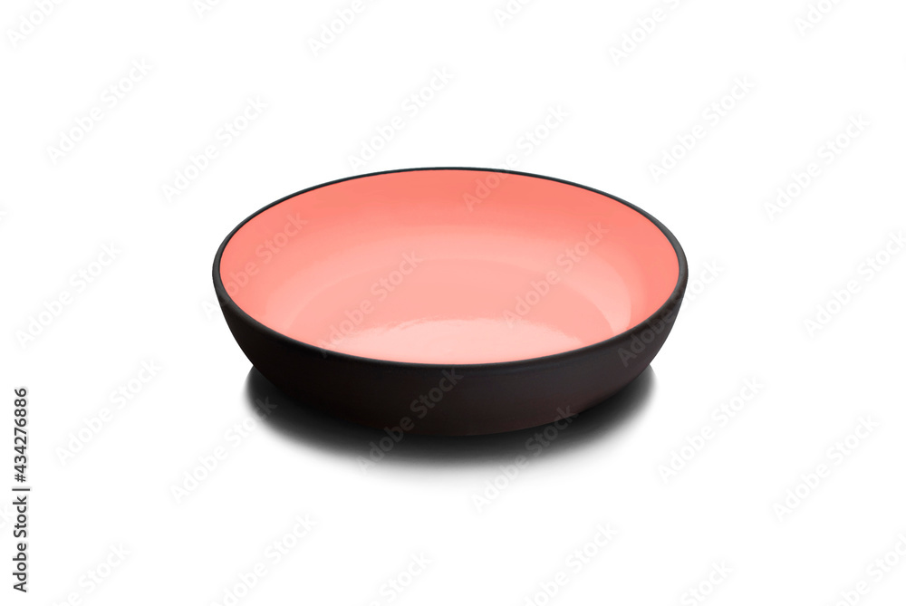 Red empty big plate Red empty big plate
