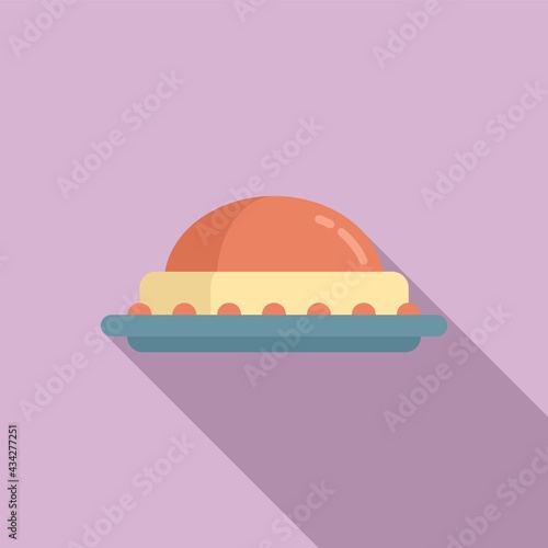 Molecular cuisine candy icon, flat style