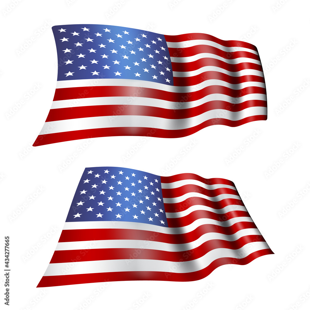 Flag of the United States of America. Stars and Stripes design Flag of the United States of America. Stars and Stripes design