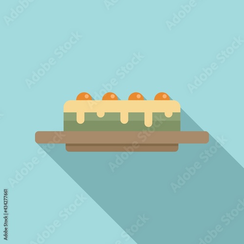 Molecular cuisine delicacy icon, flat style