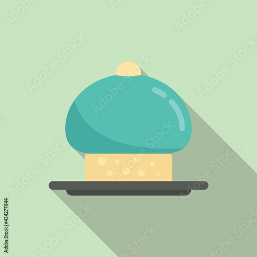 Molecular cuisine haute icon, flat style