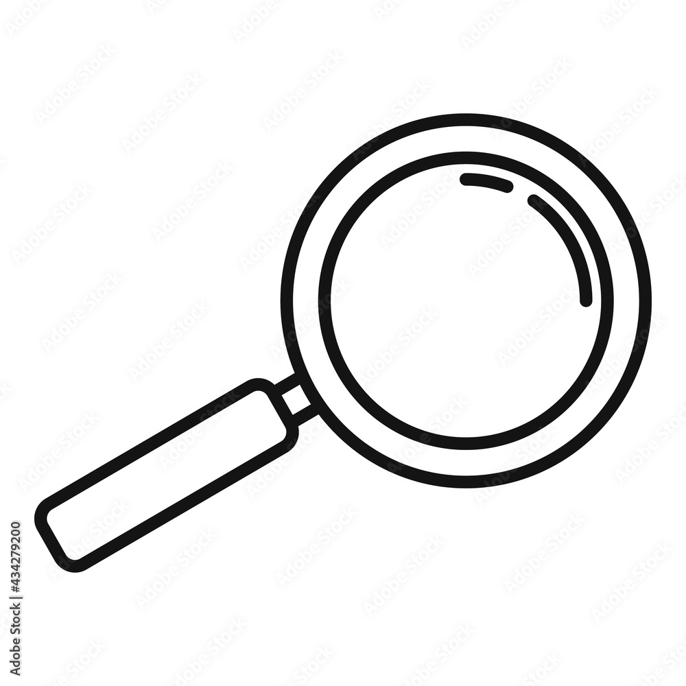 Security magnifier icon, outline style Security magnifier icon, outline style