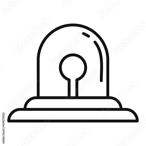 Security service flasher icon, outline style