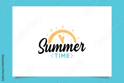 summer time logo vector graphic.