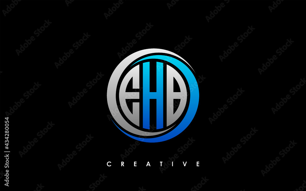 EHB Letter Initial Logo Design Template Vector Illustration