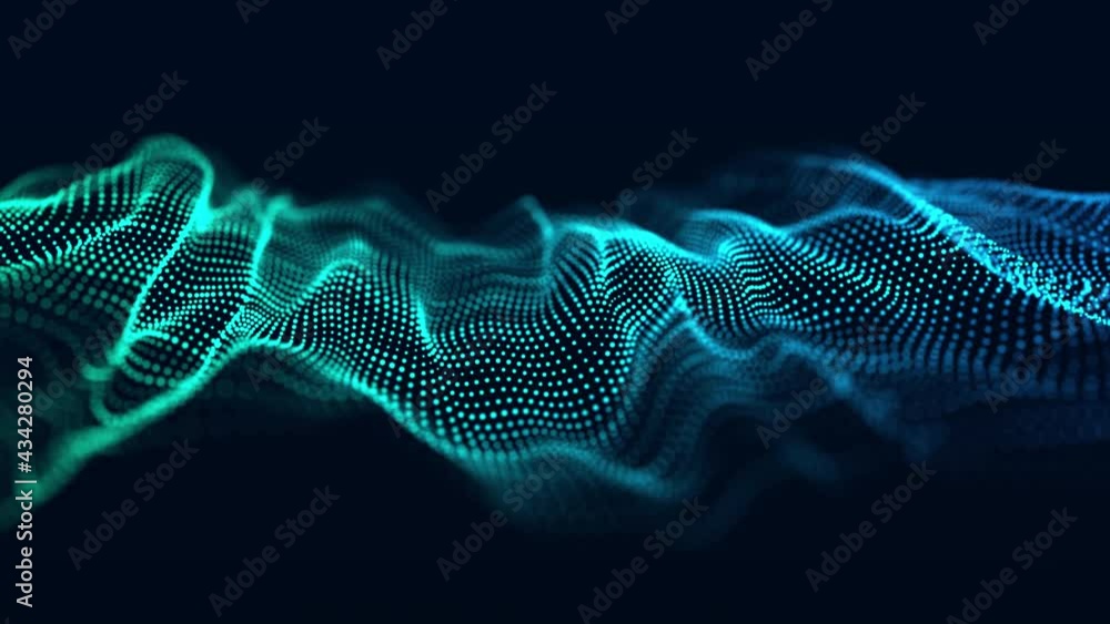 Abstract technology wave. Flow of particles. Big data transfer visualization. 3d rendering. Abstract technology wave. Flow of particles. Big data transfer visualization. 3d rendering.