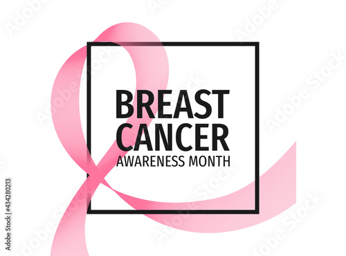 Breast Cancer Awareness Month banner. Symbol of the fight against breast cancer.