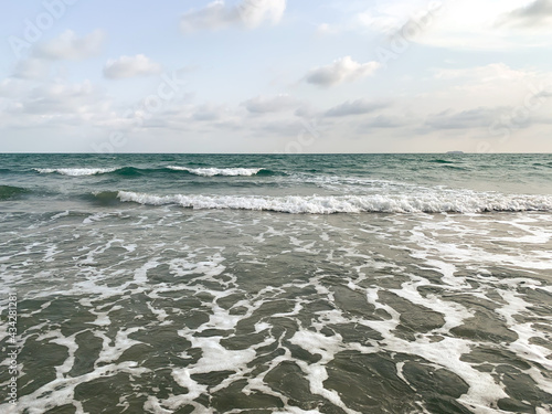 Empty sea and beach for background (7)