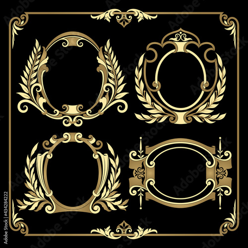 Decorative frames with laurels