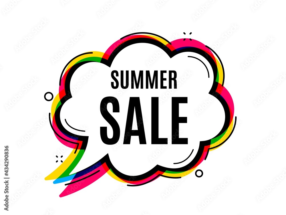 Summer Sale. Speech bubble vector banner. Special offer price sign. Advertising Discounts symbol. Thought or dialogue speech balloon shape. Summer sale chat think bubble. Vector Summer Sale. Speech bubble vector banner. Special offer price sign. Advertising Discounts symbol. Thought or dialogue speech balloon shape. Summer sale chat think bubble. Vector