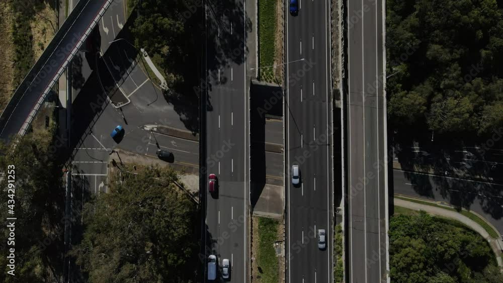 Highway underpass overhead, left-hand drive Highway underpass overhead, left-hand drive